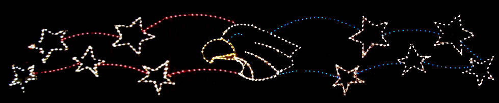 lighted patriotic eagle banner