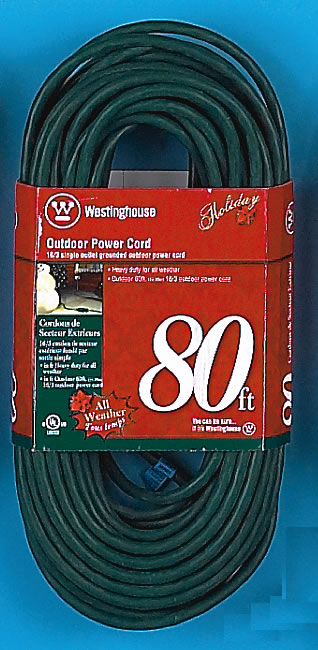 80 foot green extension cord