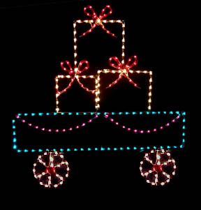 Lighted Yard Train Display
