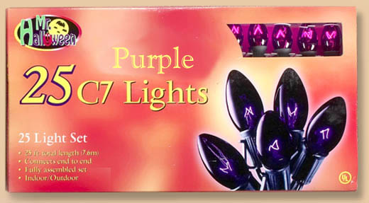 Purple C7 Halloween Lights