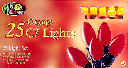 Orange C7 Halloween Light Set