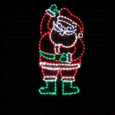 Animated LED waving Santa Claus outdoor Christmas yard art light