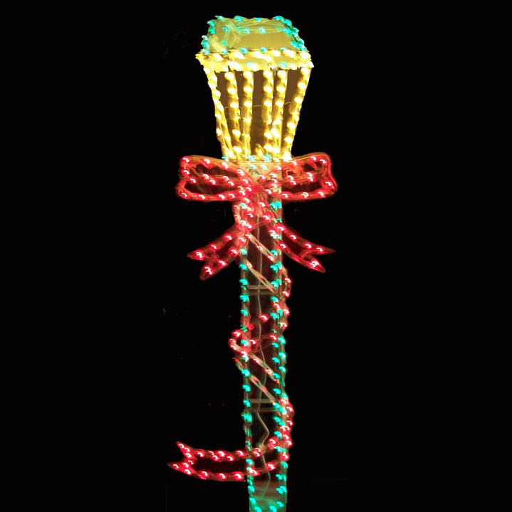 3D outdoor lighted lamp post