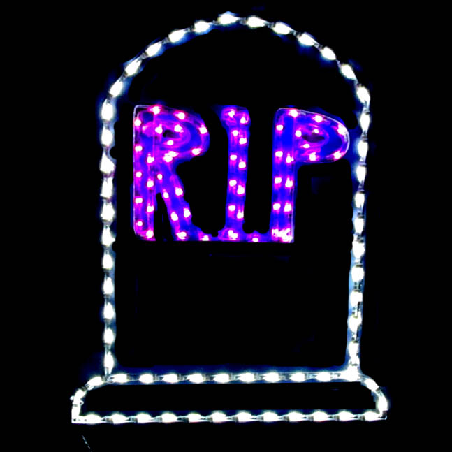 RIP LED Tombstone Display