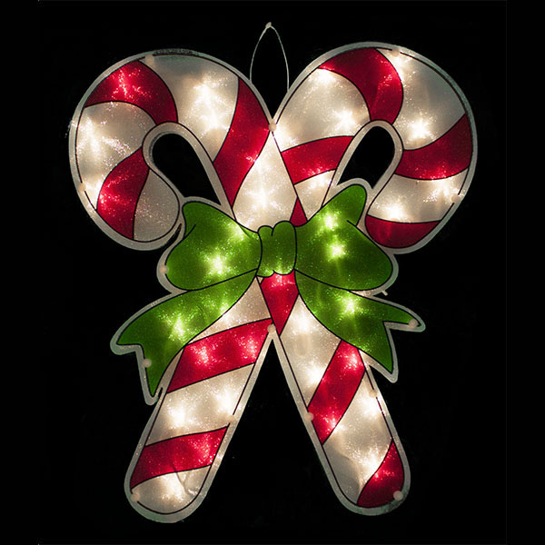 Candy Cane window display ornament