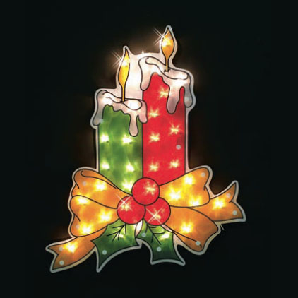 Lighted Window Candle decoration
