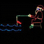 Santa Claus Fishing outdoor display