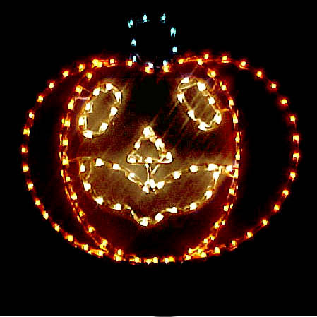Lighted pumpkin for halloween decorations