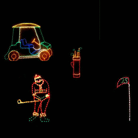 Outdoor Santa Claus Golfing