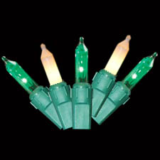 Green and White Mini Lights