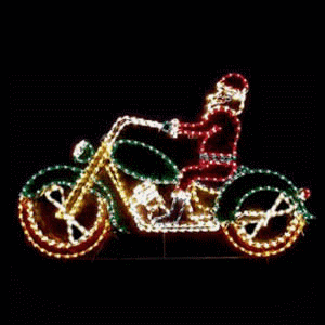 Santa on a Harley Display