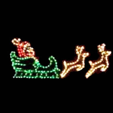 Outdoor Snta Sleigh and Reindeer