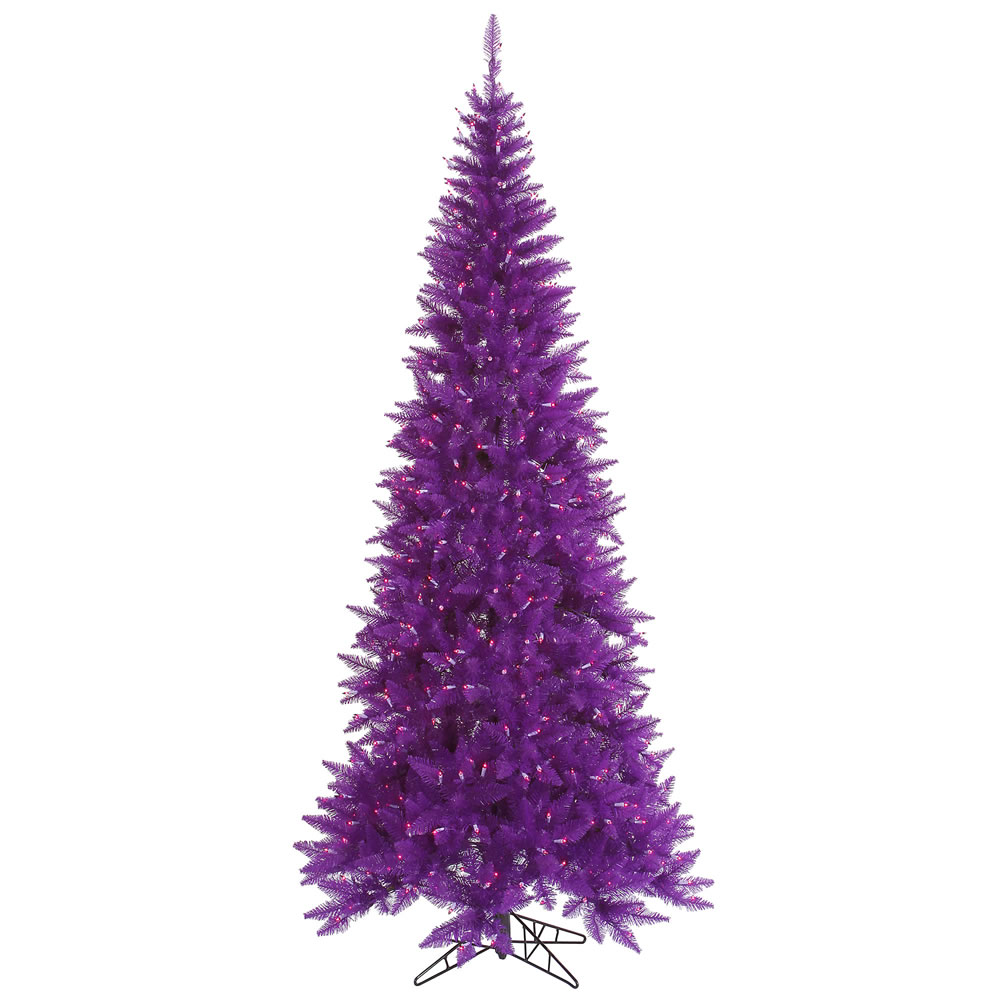 Prelit Purple 7.5 Christmas Tree