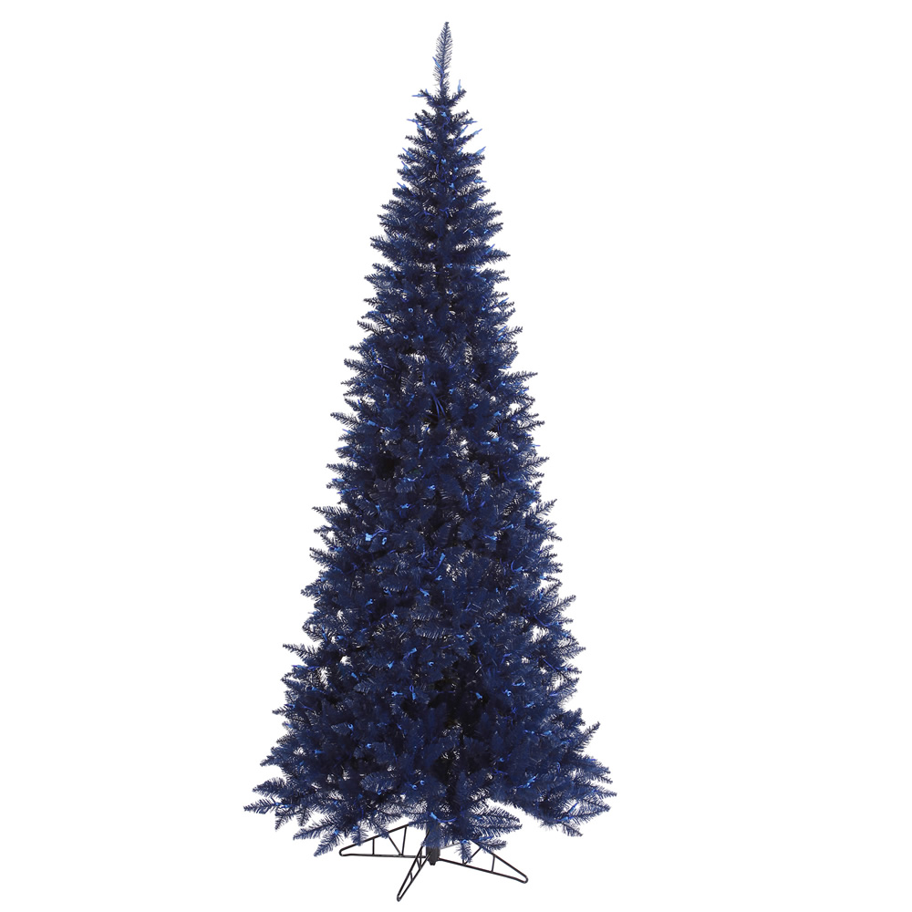 Blue Prelit Christmas Tree