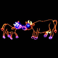 LED Cow Christmas Decoration