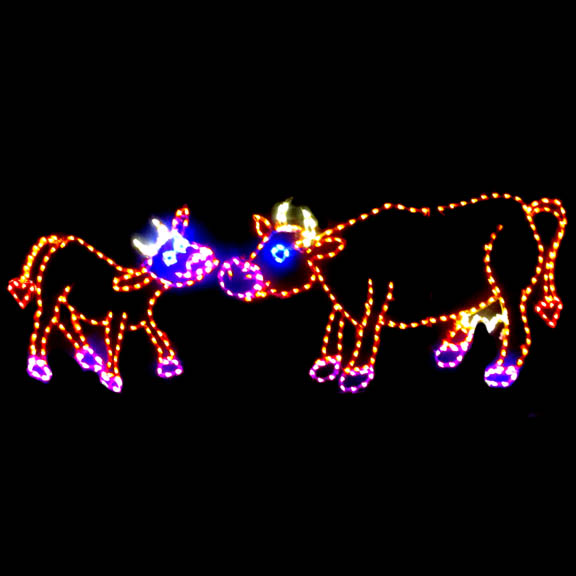 LED Cow Christmas Decoration