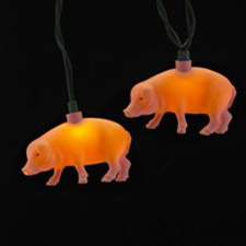 Christmas Tree Pig Light Set