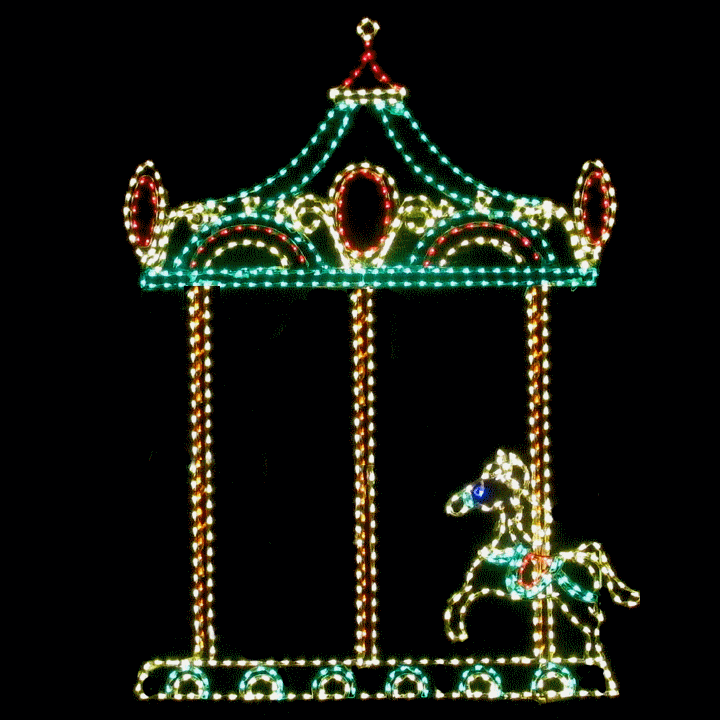 LED Animated Christmas Carousel