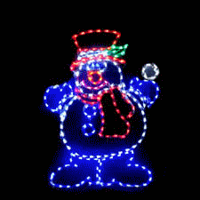 Silly Snowman Juggling Snowballs Christmas Display