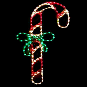 LED Outdoor Candy Cane Display