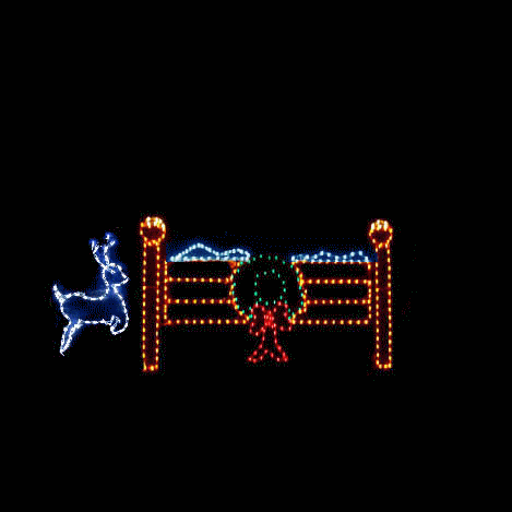 Deer Jumping Fence Christmas Display