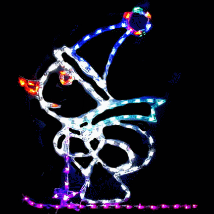 Christmas Skiing Snowman display