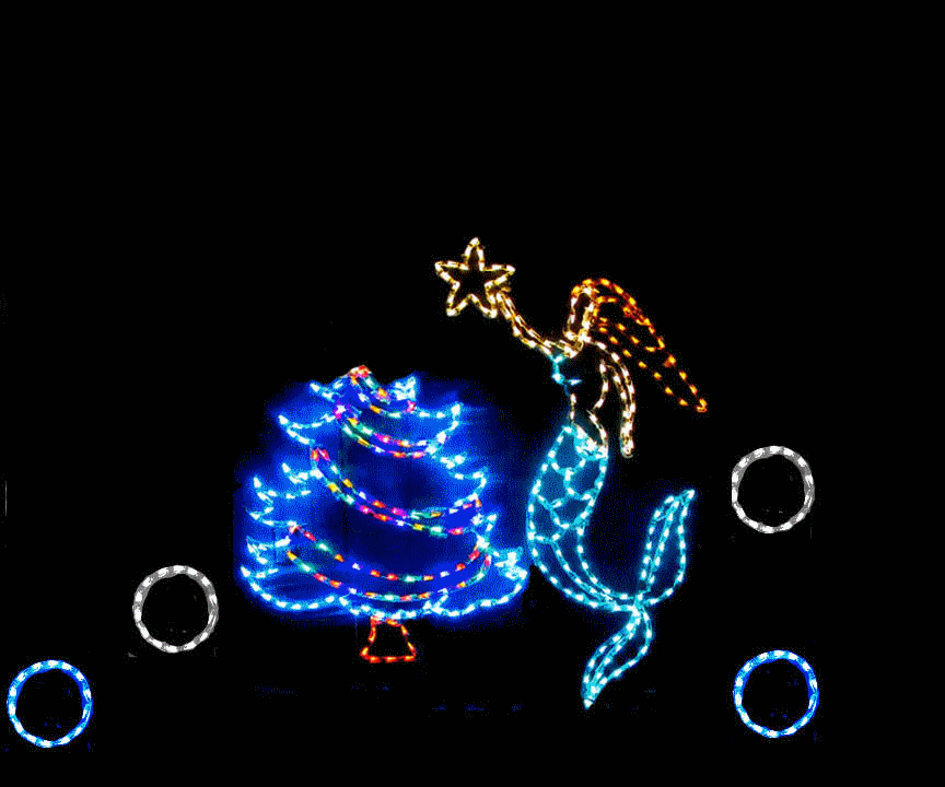 LED Christmas Scene in the Sea Mermaid
