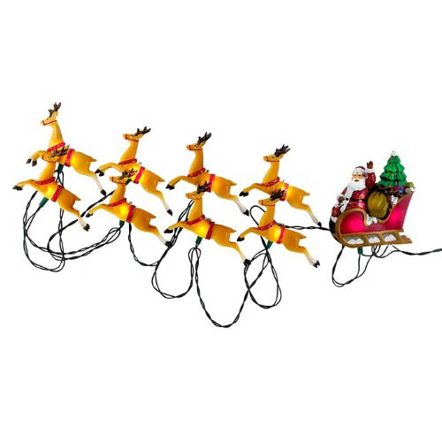 UL1861 Santa Sleigh Reindeer Lights
