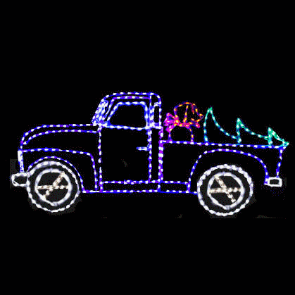 Truck with Christmas Tree Display