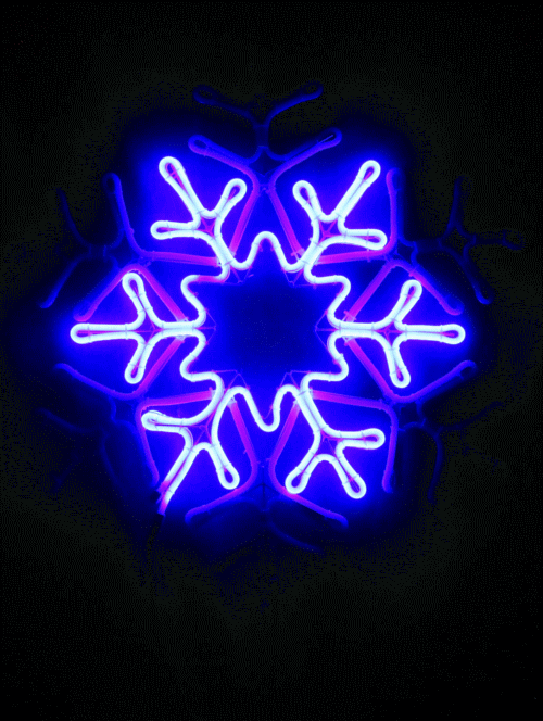 23 Blue White LED Snowflake