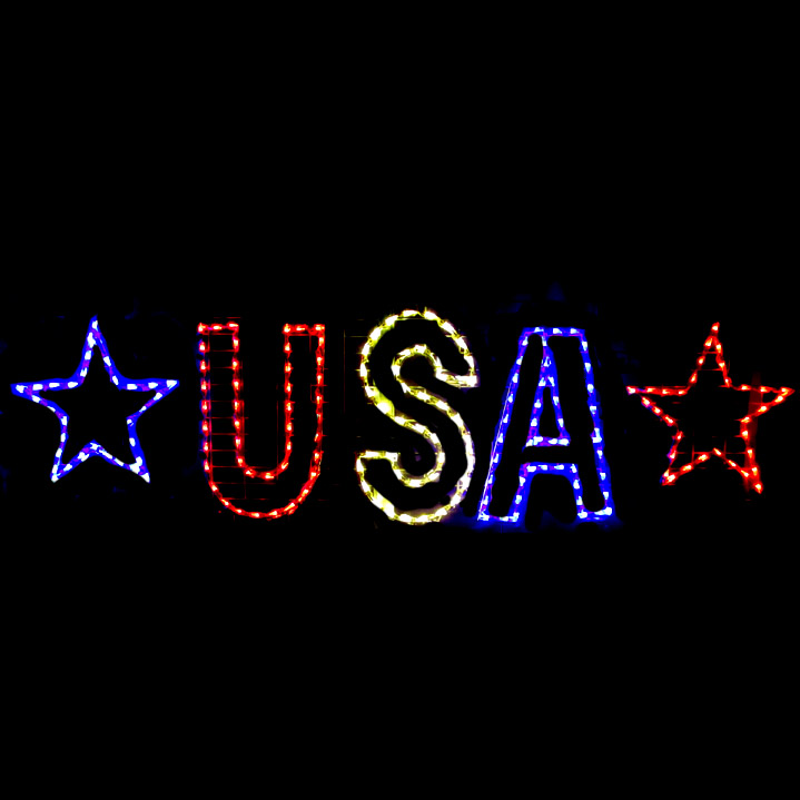 LED Sign with USA Stars