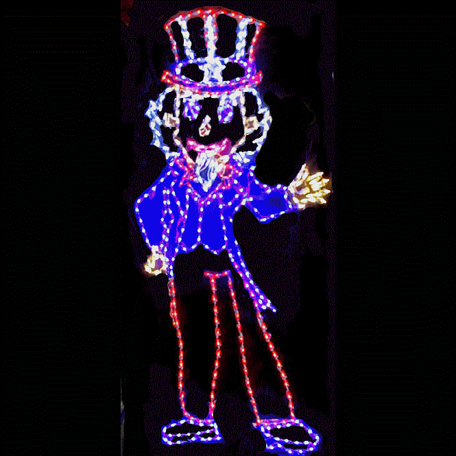 America Uncle Same Lighted Decoration
