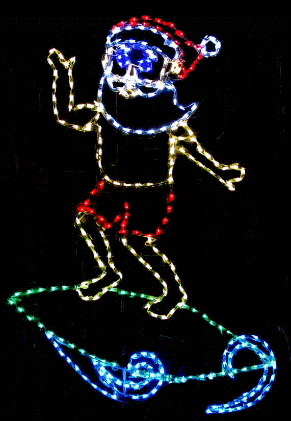 LED Animated Water Skiing Santa