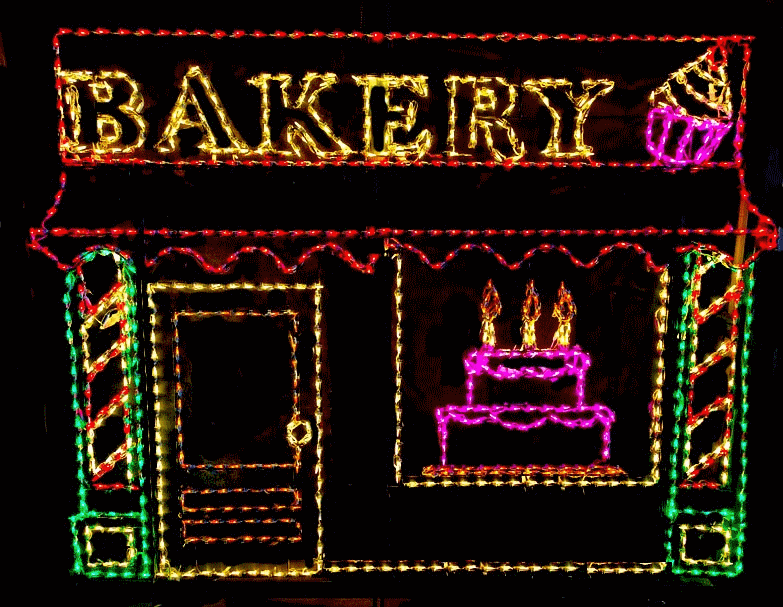 Outdoor Mrs Claus Bakery Building Display