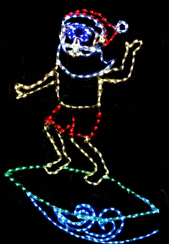 Santa Water Skiing Yard Display